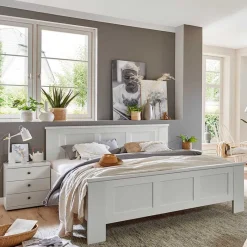 Clearance Modern Country Bettgestell in Weiß - Flinn Betten