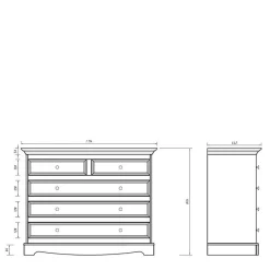 Sale Modern Country Kommode zweifarbig - Vitablo Kommoden
