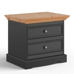 Sale Modern Country Nachtkommode in Grau & Kiefer - Eromsia Kommoden