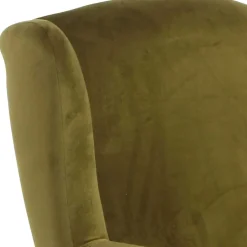 Clearance Modern Country Sessel in Oliv Grün Samtvelours - Davork Sessel