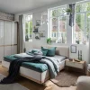 Outlet Moderne Design Bettanlage mit Kunstleder - Crascanu (dreiteilig) Betten