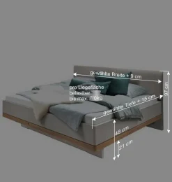 Outlet Moderne Design Bettanlage mit Kunstleder - Crascanu (dreiteilig) Betten