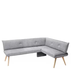 Online Moderne Eckbank mit grauem Stoffbezug - Eleonora Sitzbank