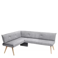 Online Moderne Eckbank mit grauem Stoffbezug - Eleonora Sitzbank