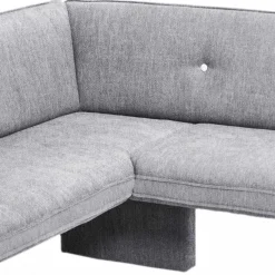 Online Moderne Eckbank mit grauem Stoffbezug - Eleonora Sitzbank