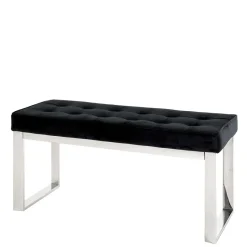Best Moderne Edelstahl Bank mit Samt Polsterung - Mariah Sitzbank
