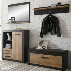 Sale Moderne Flureinrichtung 199 cm breit - Ebrican (vierteilig) Garderoben