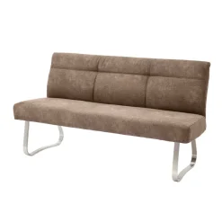 Online Moderne Polsterbank mit Edelstahl Gestell - Rund Sitzbank