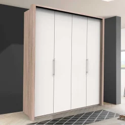 New Moderner Falttürenschrank mit Metallgriffen - Vaclyn Kleiderschränke