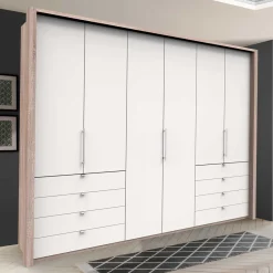 Sale Moderner Schlafzimmerschrank in Weiß & Eiche sägerau - Vaclyn Schränke