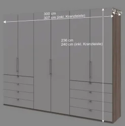 Sale Moderner Schlafzimmerschrank in Weiß & Eiche sägerau - Vaclyn Schränke
