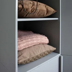 Outlet Moderner Schrank in Beton Grau - Almond Kleiderschränke|Schränke