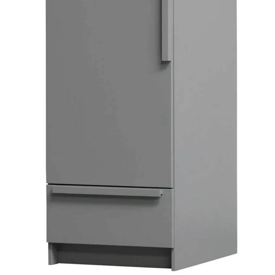 Outlet Moderner Schrank in Beton Grau - Almond Kleiderschränke|Schränke