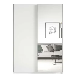 Moderner Schwebetürenschrank in Weiß - Juleste Kleiderschränke