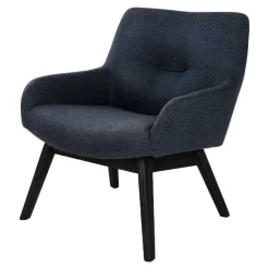 Clearance Moderner Sessel mit Strukturstoff in Grau - Mialano Sessel