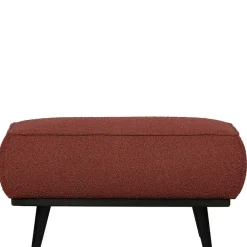 Sale Moderner Stoffhocker Boucle in Rotbraun - Anizia Hocker