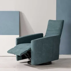 Clearance Moderner TV Sessel in Petrol Blau - Edoro Sessel