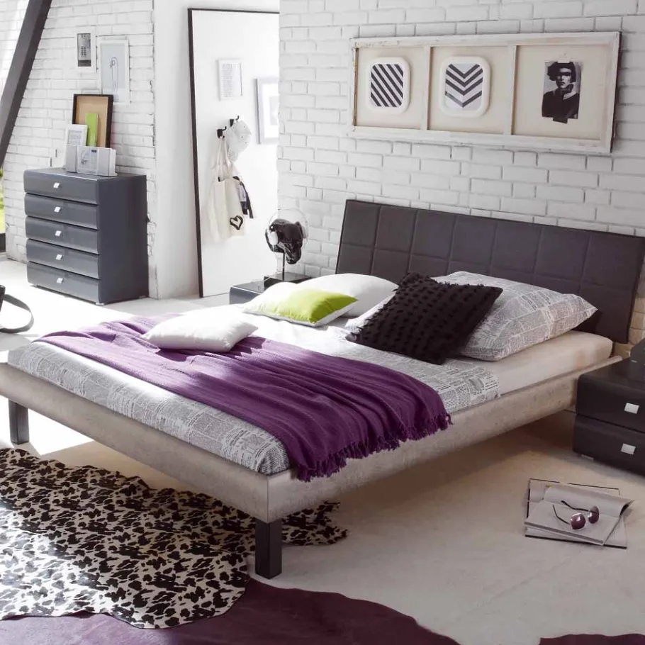 Best Modernes Bett Concista in Beton-Optik Betten