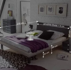 Best Modernes Bett Concista in Beton-Optik Betten