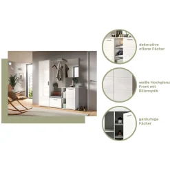 Sale Modernes Garderobenset in Weiß - Rugova I Garderoben