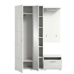 Sale Modernes Garderobenset in Weiß - Rugova I Garderoben