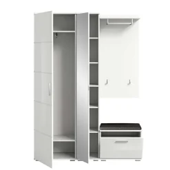 Sale Modernes Garderobenset in Weiß - Rugova I Garderoben