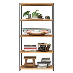 Sale Modernes Wildeiche Regal mit Stahlgerüst - Sluganov Regale