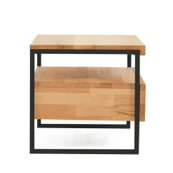 Sale Nachtkommode Ettina in Natur und Schwarz Kommoden