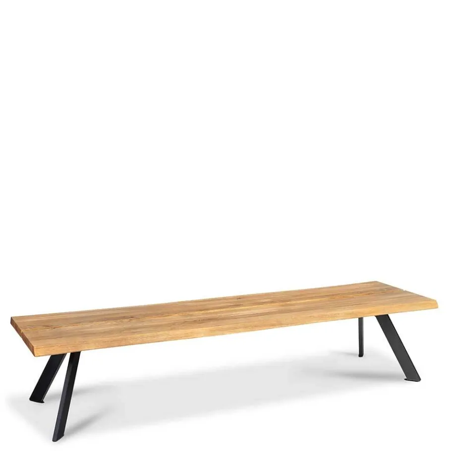 Online Naturkanten Essbank aus Wildeiche - Piton Sitzbank