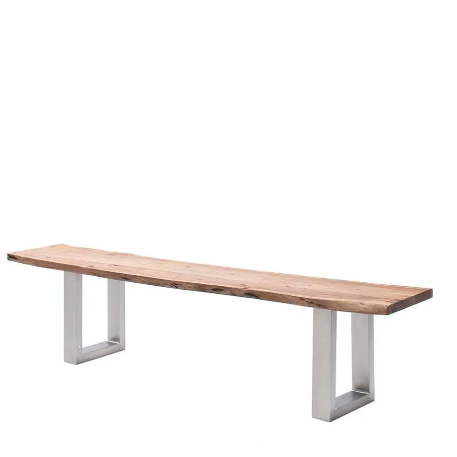 Sale Naturkanten Esstisch-Bank in Akazie Natur - Fixum Sitzbank