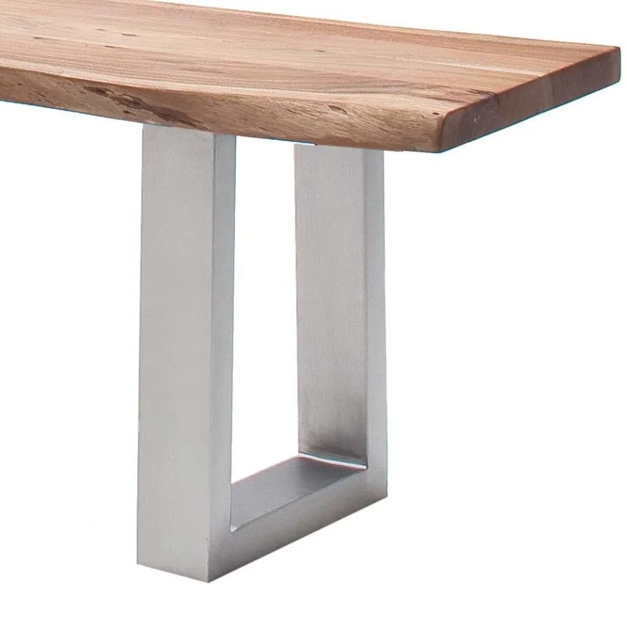 Sale Naturkanten Esstisch-Bank in Akazie Natur - Fixum Sitzbank