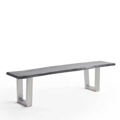 Outlet Naturkantenbank in Akazie Grau - Cortessa Sitzbank