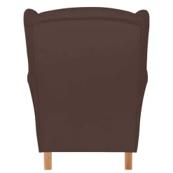 Outlet Ohrenbackensessel aus braunem Kunstleder - Revelinda I Sessel