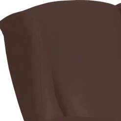 Outlet Ohrenbackensessel aus braunem Kunstleder - Revelinda I Sessel