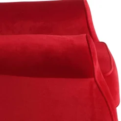 Best Ohrenbackensessel aus rotem Samtvelours - Lorenzo Sessel