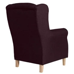 Best Ohrenbackensessel in Bordeauxrot - Sanjuas Sessel