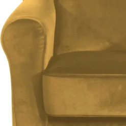 Best Ohrenbackensessel in Gelb Samtvelours - Tablon Sessel