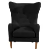 Outlet Ohrenbackensessel in Schwarz Stoffbezug - Grazy Sessel