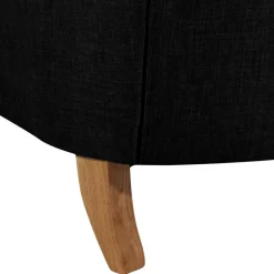 Outlet Ohrenbackensessel in Schwarz Stoffbezug - Grazy Sessel