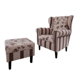 Best Ohrenbackensessel Prisma in Braun Beige Sessel