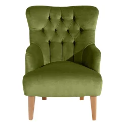 Best Ohren-Polstersessel in Oliv Grün - Borgetto Sessel