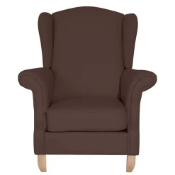 Sale Ohrensessel aus braunem Kunstleder - National Sessel