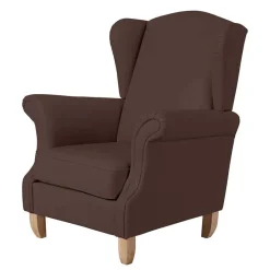 Sale Ohrensessel aus braunem Kunstleder - National Sessel