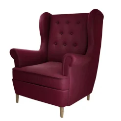 Sale Ohrensessel in Bordeaux Rot Samt - Marquita Sessel