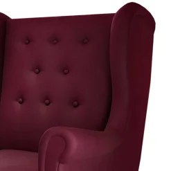 Sale Ohrensessel in Bordeaux Rot Samt - Marquita Sessel