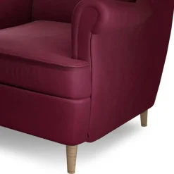 Sale Ohrensessel in Bordeaux Rot Samt - Marquita Sessel