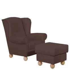 Best Ohrensessel in Braun Kunstlederbezug - Zanoava Sessel