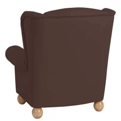 Best Ohrensessel in Braun Kunstlederbezug - Zanoava Sessel