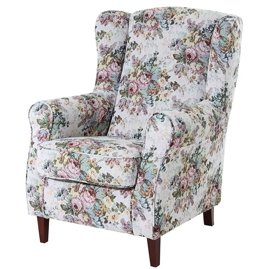 Sale Ohrensessel mit Blumen im Landhausstil - Masure Sessel