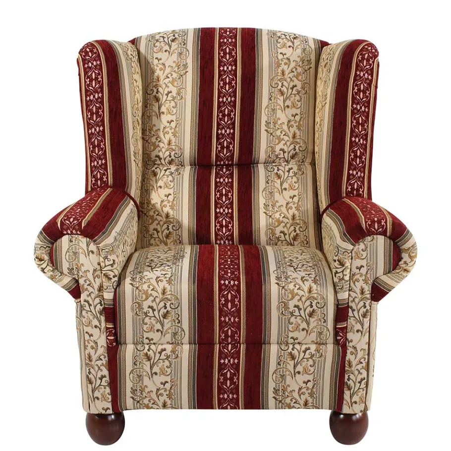 Best Ohrensessel mit Streifen und Ornamenten - Basento Sessel